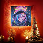 HOUHUANG Anime Fluorescent Tapestry - 59x59 Inches Large Wall Hanging for Room Decoration, Glow-in-the-Dark Trippy Boho Style with Blacklight Effects, Perfect for Bedroom and Custom Tapestry Lovers (Hell girl)