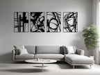 Vailla Wood Wall Art Decor Wall Hanging Sculpture Modern Home Decoration 3 Panels Nature Wall Hangings Large Wooden Wall Arr 3D Textured Sculptures for Living Room Bedroom Office Dinnig Room