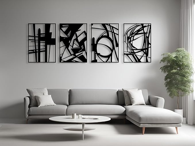 Vailla Wood Wall Art Decor Wall Hanging Sculpture Modern Home Decoration 3 Panels Nature Wall Hangings Large Wooden Wall Arr 3D Textured Sculptures for Living Room Bedroom Office Dinnig Room