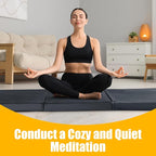 BALAPET Floor Lounger Pillow,Foldable Soft Memory Foam Floor Pillow Portable 3-Piece Folding Pillow with Handle,Suit for Meditation,Playing,Yoga,Reading,Sleeping(Dark Gray)