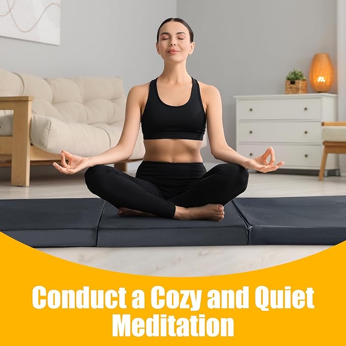 BALAPET Floor Lounger Pillow,Foldable Soft Memory Foam Floor Pillow Portable 3-Piece Folding Pillow with Handle,Suit for Meditation,Playing,Yoga,Reading,Sleeping(Dark Gray)