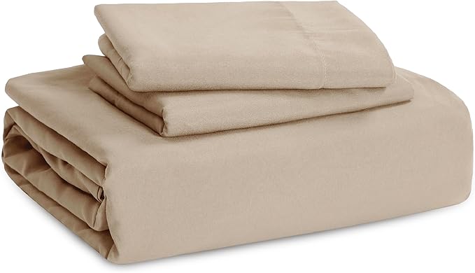 Bedsure Deep Beige Oversized King Duvet Cover - 3 Pieces Prewashed Cotton-Like Polyester Extra Soft Bedding Set, Includes 1 Duvet Cover 120x98 Inches with Zipper Closure & 2 Pillow Shams, No Comforter