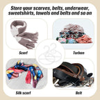 Scarf Hanger Plastic Holder Organizer Space Saving Scarf Organizer Clothes Hanger for Scarves Headscarves Clothing Sorting Storing(Clear,100 Pcs)