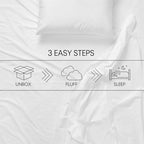 Calvin Klein Cooling Knit 20" x 28" Standard/Queen Size Set of 2 Bed Pillows for Sleeping, White