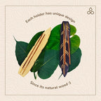 Handmade Wooden Incense Holder - Pack of 2 Incense Holder for Sticks | Double Coloured Leaf Shaped Insence Trays | Natural Mango Wood Insence Holder for Relaxation and Meditation (10 Inch)