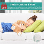 YEMYHOM Latest Checkered 4 Pieces Couch Covers for 3 Cushion Couch High Stretch Thickened Sofa Cover for Dogs Pets Elastic Slipcovers Living Room Furniture Protector (White), 71"-91"(3 Cushions)