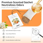 MYARO 12 Packs Orange Blossom Scent Sachets for Closet Home Long Lasting Shoe Odor Deodorizer Bathroom Car Air Frehener