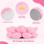 Lotus Flower Floor Pillows, Large Cushion Inspired by Lotus Flower Design, Decorative Seating for Living Room, Bedroom, and Lounge, Soft Washable Floor Cushion for Relaxation, and Family Activities