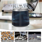 Fire Wolf Ashtray with Lid, Outdoor Ashtrays for Patio, Stainless Steel Ashtray Odorless Smokeless for Home Office Balcony