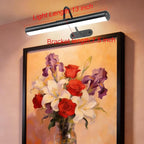 Wireless Picture Light for Wall, Battery Painting Lighting with Metal Material, Remote Control,3 Lighitng Colors,300LM Brightness Dimmable, Timer Auto-off, Adjustable Light head for Portrait Gallery
