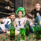 30 PCS St. Patrick's Day Shamrocks Ornament Set, Good Luck Clover Hanging Bauble Trefoil Pendant Decoration for Keyring Tree Shelf Home Decor Irish Festival, 3 Style