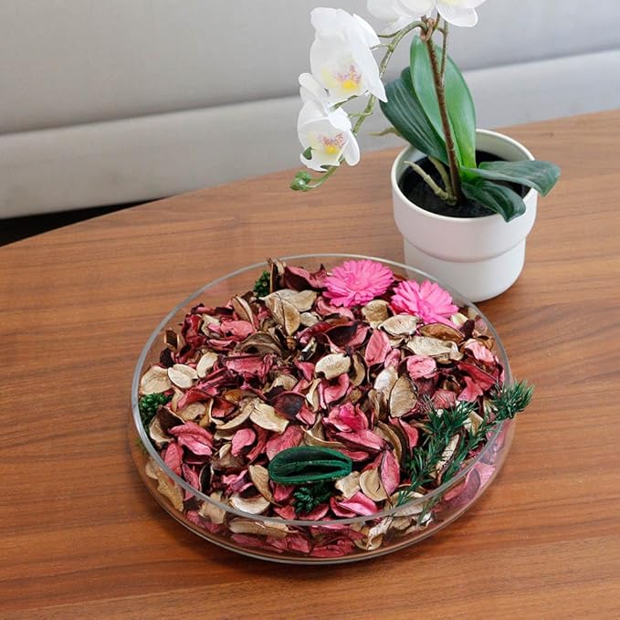 Qingbei Rina Valentines Potpourri Bags,Pink Bowl Filler,Rose Scented Spring Decorative Potpourri Dried Flowers,Home Fragrance Sachet,Vase Fillers(8.4 oz)
