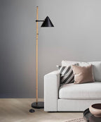 HarvestLand Noah Black Standing Lamp – Adjustable Floor Reading Lamps Over Chair with Solid Base, Reading Floor Lamp, Black Floor Lamp for Living Room and Bedroom, Library Décor, Rustic Floor lamp
