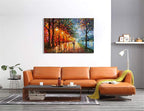 Alenoss Abstract Canvas Paintings 3D Modern Oil Paintings on Canvas 28x40 Inches Contemporary Colorful Wall Art Romantic Couples Blue Artwork for Home Decorations