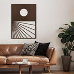 SIGNLEADER Metal Wall Art Decor Geometric Circle Abstract Shapes Modern Abstract Wall Sculpture Hangings Home Decoration for Living Room, Bedroom, Bathroom, Kitchen, Outdoor - 24" Bronze
