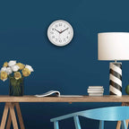 Bernhard Products White Wall Clocks 10 Inch, Set of 2 Silent Non Ticking Quality Quartz Battery Operated Round Easy to Read Home/Office/Kitchen/School Classroom Clock