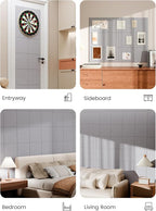 Bumusty Large Cork Board 48" x 36" Alternative - 12 Pack Felt Wall Tiles with 70 Safe Removable Adhesive Tabs, 30 Pushpins, Cork Boards for Walls Pin Board Bulletin Board Office Decor (Soft Gray)