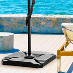 Abba Patio Umbrella Offset Base Stand 4PCS, Cantilever Umbrella, Light-Duty Square Stand, Sand Filled for Garden Law Backyard, Scratch-Resistant, 160lbs Capacity, Black