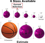 Fuchsia 3.2" Large Christmas Balls - Christmas Tree Decoration Ornaments Shatterproof Hanging Balls for Birthday Halloween Holiday Wedding Decorations Set of 18pcs