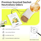 MYARO 12 Packs Lemon Scented Sachets for Drawer and Closet - Long Lasting Bathroom Odor Deodorizer Fresh Scents Car Air Refrehener Home Fragrance