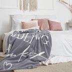 Pubrave Gifts for Her/Him/Girlfriend/Boyfriend/Wife/Husband, Anniversary Christmas Wedding Engagement Gifts for Couples/Women/Men, Romantic Couple Cuddling Blanket Grey 60x50in