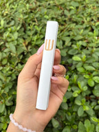 A&S Mezuzot Mezuza Aluminum Waterproof Case Peel & Stick Easy Installation Home Blessing (White+ Gold Shin, 5inch)