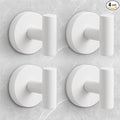 Shower Hooks for Inside Shower,No-Drill Removable&Reusable Towel Hooks for Bathroom,Heavy Duty Suction Cup Hooks for Glass Window,4 Packs(White)