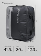 Black Voyage Reusable Vacuum Compression Travel Bag for Carry-On Suitcase and Backpack, Recycled IP67 Waterproof Space Saver Vacpack (2-Pack, 41L - No Pump)