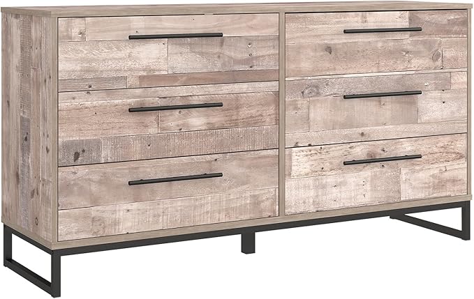 Signature Design by Ashley Neilsville 6 Drawer Dresser, Light Brown