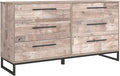 Signature Design by Ashley Neilsville 6 Drawer Dresser, Light Brown
