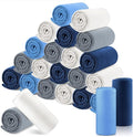 Newwiee 48 Pcs Fleece Throw Blankets Bulk 50'' x 60'' Oeko-tex Standard 100 Certified Spring Outdoor Wedding Guest Blankets Lightweight for Sleepover Donation Lap Pet Sofa Home (Blue Shades)