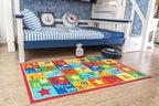 Furnish my Place 745 ABC with Animal ABC Area Rug for Kids | Educational Alphabet | Animals Children Rug | Contemporary Design | Multicolor (4'4"x6'9")