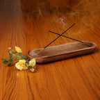 Incense Burner Or Incense Stick Holder - Incense Tray Wooden Ash Catcher - Handmade Mango Wood Incense Stand for Gifting. Modern Home Decor