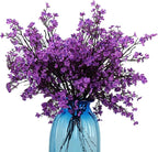 JAKY-Global Babys Breath Fabric Cloth Artificial Flowers 6 Bundle European Fake Silk Plants Decor Wedding Party Decoration Bouquets Real Touch DIY Home Garden(Purple)