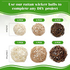 Yunsailing 36 Pcs Moss Decorative Balls for Centerpiece Bowls and Rattan Wicker Balls Handmade Moss Orbs Vase Filler for Garden Wedding Home Christmas Party Decoration(Elegant Colors)
