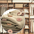 Cedar Space Cedar Blocks for Clothes Storage 100% Natural Aromatic Red Cedar Rings 72Pcs Protection for Wardrobes Closets and Drawers