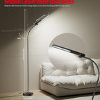 Honeywell LED Floor Lamp, F4 Sunturalux™ Gooseneck Reading Floor Lamp, Super Bright Stepless Dimmable Task Light with Flexible Arm, Eye-Caring Tall Standing Lamp for Living,Bedroom Office