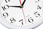 Bernhard Products White Wall Clocks 10 Inch, Set of 2 Silent Non Ticking Quality Quartz Battery Operated Round Easy to Read Home/Office/Kitchen/School Classroom Clock