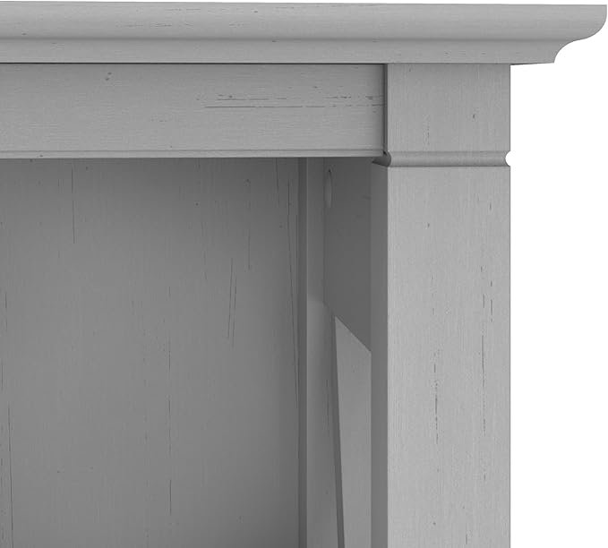 Bush Home Tall 5 Shelf Bookcase for Living Room or Home Office, Large Bookshelf, Modern Farmhouse Style, Key West Collection, Cape Cod Gray