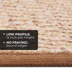 House, Home and More Skid-Resistant Carpet Indoor Area Rug Floor Mat - Praline Brown - 4 Ft X 4 Ft - Non Slip Rubber Backing, Stain Resistant, Dog Friendly, Living Room Bedroom Kitchen Entryway