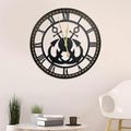 24 Inch Wall Clock, Anchor Wall Clock, Silent Non Ticking, Battery Operated Large Decor Clocks for Living Room Decor, Kitchen, Office (Nautical Style)