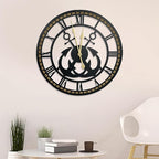 24 Inch Wall Clock, Anchor Wall Clock, Silent Non Ticking, Battery Operated Large Decor Clocks for Living Room Decor, Kitchen, Office (Nautical Style)