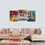 Novatique Graffiti Canvas Wall Art Last Supper Wall Decor Graffiti Picture Print for Dining Room Last Supper by Andrea Solari Decor for Living Room 12 ”x 16 ”x 3Pcs