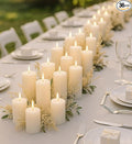 36 Pack White Pillar Candles Bulk Set, 2x3 2x4 2x6 Inch - 12 Each Size, Dripless Smokeless Clean Burning for Wedding Centerpieces, Home Decor, Church, Romantic Ambiance！