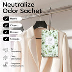 MYARO 20 Packs Jasmine Scent Sachet Air Freshener for Home Car Closet Drawer Shoe Odor Eliminator Long Lasting Deodorizer