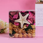 Ocean Style Potpourri Bag, Rose Fragrance Dried Flowers, Potpourri Bowl Filler, Petals vase Filler, Handmade Starfish, Home and Bathroom Decorations