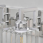 Modern Bathroom Vanity Light 4-Lights Chrome Crystal Wall Lamp Bathroom Modern Crystal Vanity Lighting