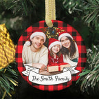 Personalized Custom Photo Ornaments for Christmas Tree - Ceramic Hanging Xmas Ornaments for Couples, Family, Wedding