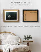 ARPEOTCY Vintage Gold Framed Wall Art Decor, 11x14 Inch Moody Botanical Picture Art Decor, Retro Dark Dandelion Print Painting, Rustic Farmhouse Wall Decor for Living Room Bedroom Bathroom Office