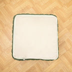 20x20x14 Inches Fluffy Square Pouf Ottoman - Plush Furry Ottoman Foot Rest Stool with High-Density Foam, Versatile Floor Seating for Living Room (Green)